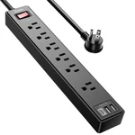 6FT Power Strip Surge Protector Yintar Extension Cord With Ac Outlets And 3. Fixed Price $15.96.