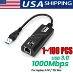 Usb 3.0 Gigabit Ethernet Lan RJ45 1000MBPS Network Adapter For Windows Pc Lot. Fixed Price $318.29.