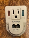 Interact Transient Voltage Surge Suppressor 15 Amp 125V 60HZ Fax/tel Modem. Fixed Price $8.99.