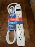 Tripp Lite TLP604 Surge Protector Ships Immediately Brand New. Fixed Price $14.99.
