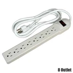 8 Outlet Socket Power Strip Surge Protector Us Plug Ac 125V 15A 6FT Cord White. Fixed Price $33.24.